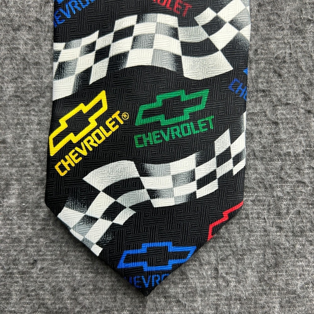 Ralph Marlin Chevrolet Chevy Car Tie Vintage‎ Flags Polyester